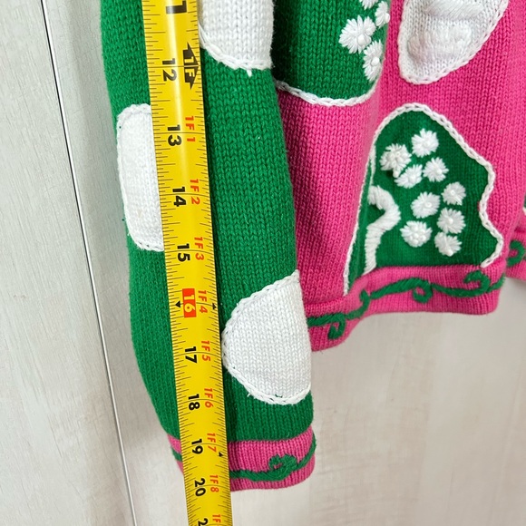 Vintage Lilly Pulitzer Spring Cardigan Sweater Embroidery Butterfly Beads - Picture 6 of 10